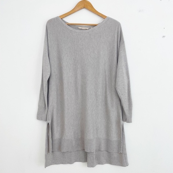 Soft Surroundings New Metro Gray Tunic Sweater Size Large - Picture 1 of 15